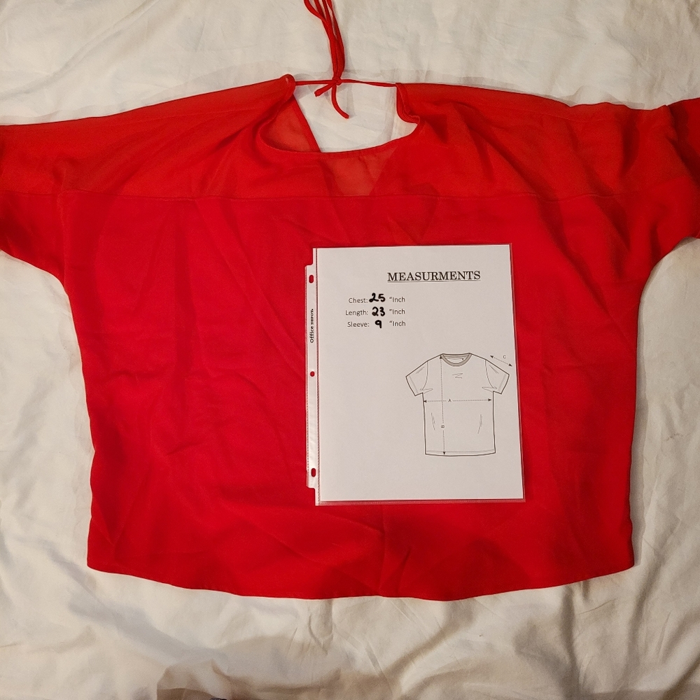 Express red blouse - Picture 7 of 7